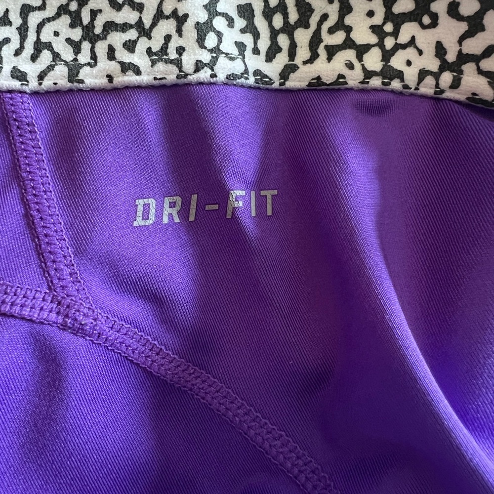 Nike Pro Womens Cropped Pants Legging Purple Size S Small Purple - Picture 4 of 4